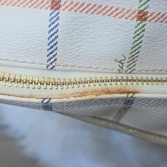 COACH WHITE PLAID HERITAGE TATTERSAL BAG PURSE TOTE No.K1173-F19174 - Picture 16 of 17